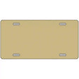 Gold Solid Metal Novelty License Plate 12" x 6" (LP)