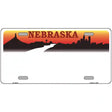 Nebraska Amber Blank Novelty Metal License Plate 12" x 6" (LP)