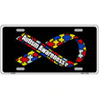 Autism Awareness Ribbon Metal Novelty License Plate 12" x 6" (LP)