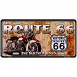 Route 66 Mother Road Metal Novelty License Plate 12" x 6" (LP)