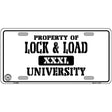 Lock And Load Metal Novelty License Plate 12" x 6" (LP)