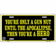 Gun Nut Metal Novelty License Plate 12" x 6" (LP)