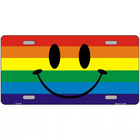 Smiley Face Metal Novelty License Plate 12" x 6" (LP)