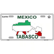 Tabasco Mexico Novelty Metal License Plate 12" x 6" (LP)