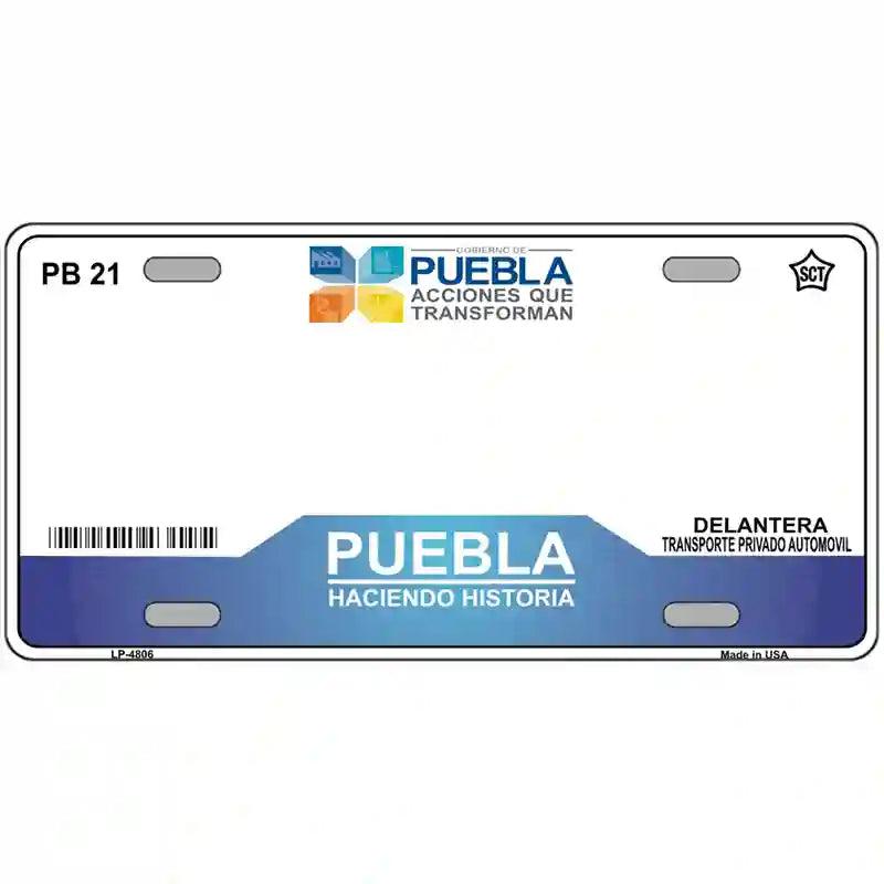 Puebla Mexico Novelty Metal License Plate 12" x 6" (LP)