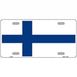 Finland Flag Metal Novelty License Plate 12" x 6" (LP)