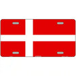 Denmark Flag Metal Novelty License Plate 12" x 6" (LP)