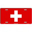 Switzerland Flag Metal Novelty License Plate 12" x 6" (LP)