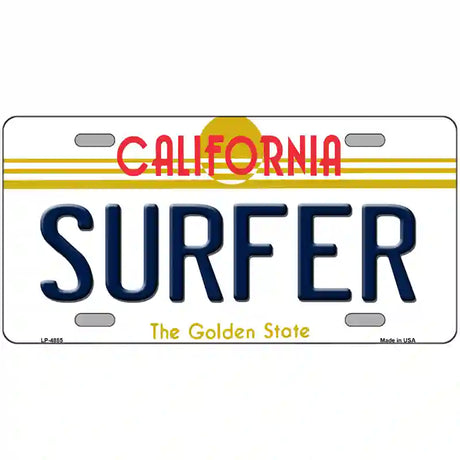 Surfer California Novelty Metal License Plate 12" x 6" (LP)