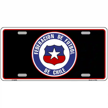 Federacion De Futbol De Chili Flag Metal Novelty License Plate 12" x 6" (LP)