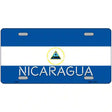 Nicaragua Flag Metal Novelty License Plate 12" x 6" (LP)