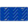 Blue Light Blue Chevron Metal Novelty License Plate 12" x 6" (LP)