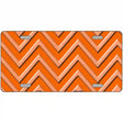 Orange Light Orange Chevron Metal Novelty License Plate 12" x 6" (LP)