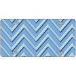 Light Blue Lighter Blue Chevron Metal Novelty License Plate 12" x 6" (LP)