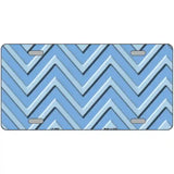 Light Blue Lighter Blue Chevron Metal Novelty License Plate 12" x 6" (LP)