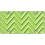 Lime Green Lighter Lime Green Chevron Metal Novelty License Plate 12" x 6" (LP)