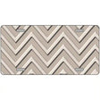 Tan Light Tan Chevron Metal Novelty License Plate 12" x 6" (LP)