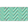 Mint Light Mint Chevron Metal Novelty License Plate 12" x 6" (LP)