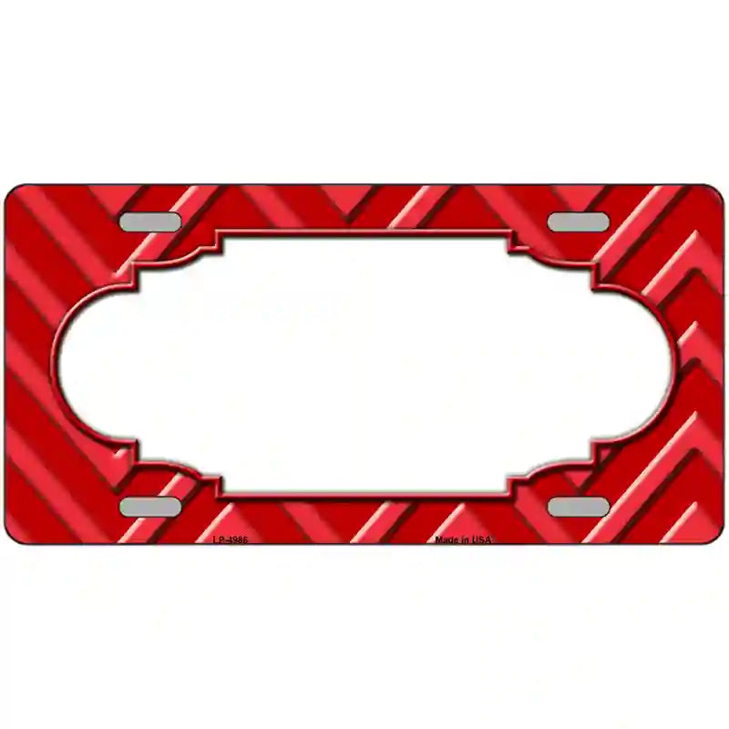 Red Light Red Chevron Metal Novelty License Plate LP-4986 12" x 6" (LP)