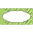 Lime Green Lighter Lime Green Scallop Chevron Metal Novelty License Plate 12" x 6" (LP)