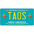 Taos Teal New Mexico Novelty License Plate 12" x 6" (LP)