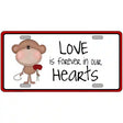 Love In Our Hearts Metal Novelty License Plate 12" x 6" (LP)