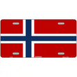 Norway Flag Metal Novelty License Plate 12" x 6" (LP)