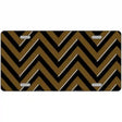 Brown Black Chevron Metal Novelty License Plate 12" x 6" (LP)