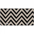 Tan Black Chevron Metal Novelty License Plate 12" x 6" (LP)