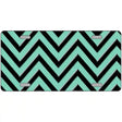 Mint Black Chevron Metal Novelty License Plate 12" x 6" (LP)