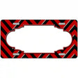 Red Black Chevron Scallop Metal Novelty License Plate 12" x 6" (LP)