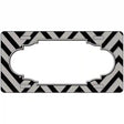 Grey Black Chevron Scallop Metal Novelty License Plate 12" x 6" (LP)