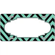 Mint Black Chevron Scallop Metal Novelty License Plate 12" x 6" (LP)