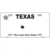 Texas White Blank Novelty Metal License Plate 12" x 6" (LP)