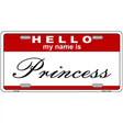 Princess Metal Novelty License Plate 12" x 6" (LP)