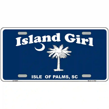 Island Girl Metal Novelty License Plate 12" x 6" (LP)