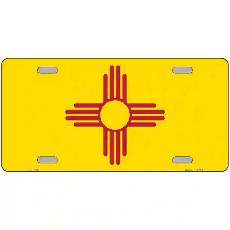 New Mexico State Flag Metal Novelty License Plate 12" x 6" (LP)