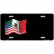 Mexican American Flag Offset Metal Novelty License Plate 12" x 6" (LP)