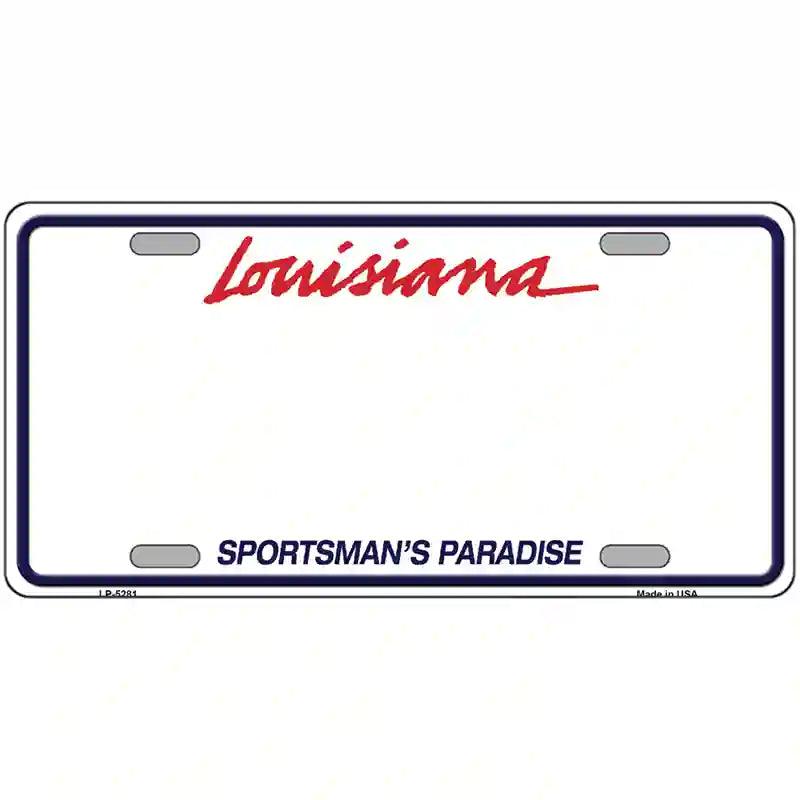 Louisiana Sportsman Blank Plate Metal License Plate 12" x 6" (LP)