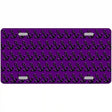 Purple Black Anchor Metal Novelty License Plate 12" x 6" (LP)