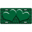 Green Black Anchor Green Heart Center Metal Novelty License Plate 12" x 6" (LP)