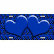 Blue Black Anchor Blue Heart CenterMetal Novelty License Plate 12" x 6" (LP)