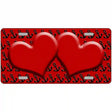 Red Black Anchor Red Heart Center Metal Novelty License Plate 12" x 6" (LP)