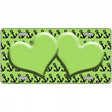 Lime Green Black Anchor Lime Green Heart Center Metal Novelty License Plate 12" x 6" (LP)