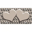 Tan Black Anchor Tan Heart Center Metal Novelty License Plate 12" x 6" (LP)