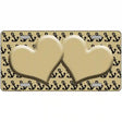 Gold Black Anchor Gold Heart Center Metal Novelty License Plate 12" x 6" (LP)