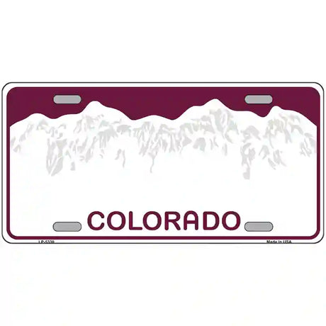 Colorado Novelty State Blank Metal License Plate 12" x 6" (LP)