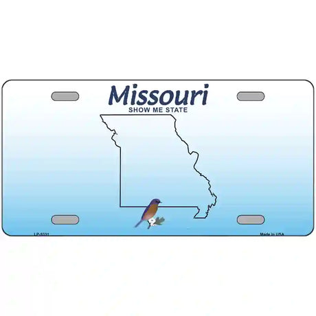 Missouri Blue Blank Novelty Metal License Plate 12" x 6" (LP)