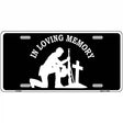 In Loving Memory Cross Novelty Metal License Plate 12" x 6" (LP)