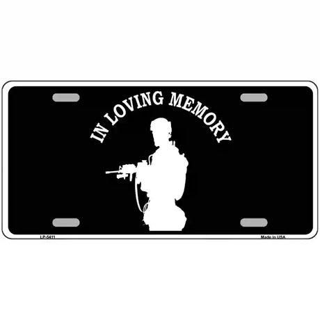 In Loving Memory Standing Novelty Metal License Plate 12" x 6" (LP)